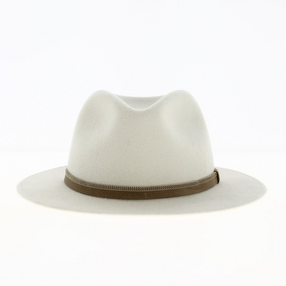 White Wool Felt Traveller Hat - Fléchet