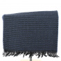 Virgin wool scarf with navy dots