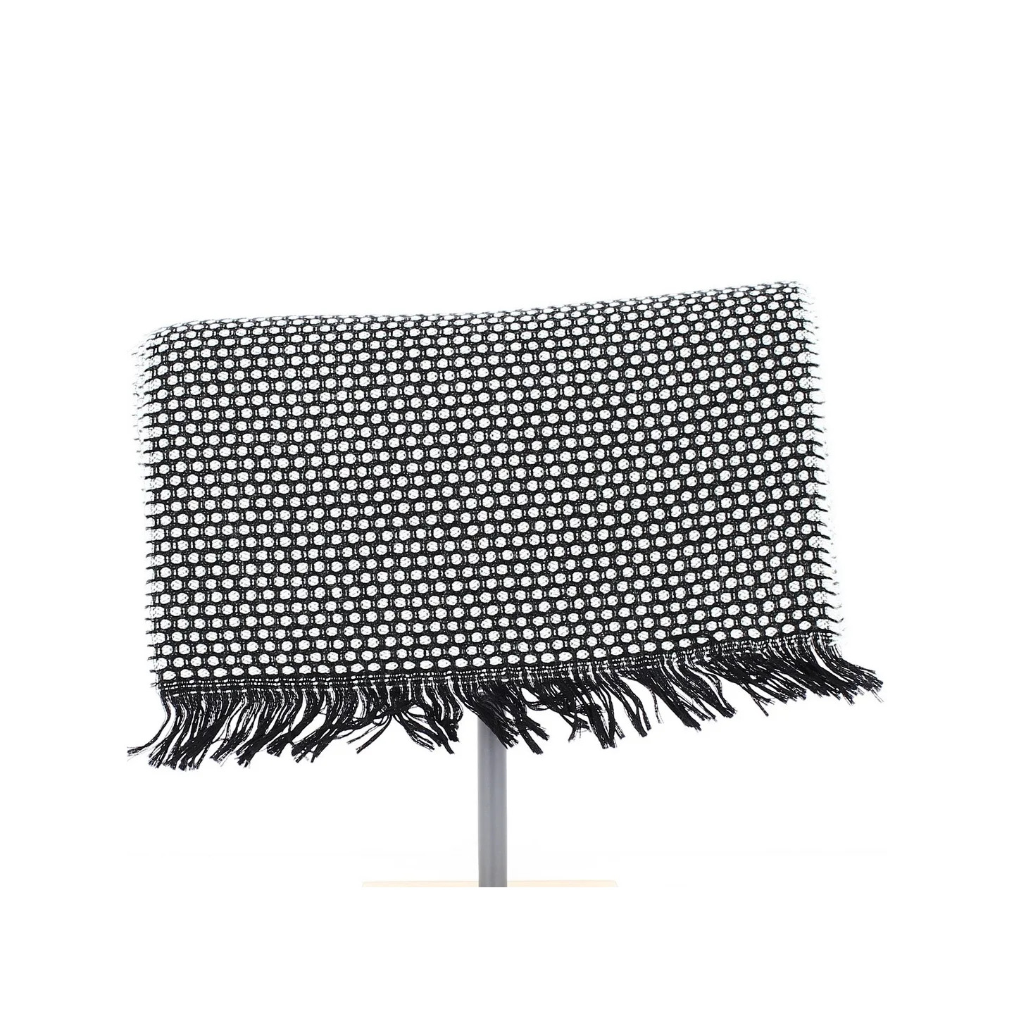 Virgin wool scarf with white dots