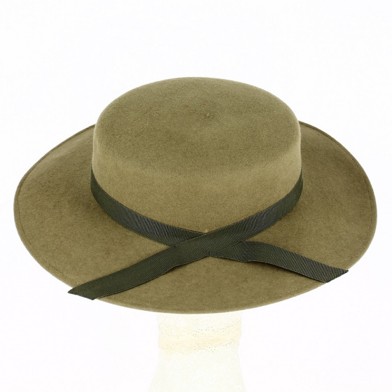 Boater Felt wool green side Boater Felt wool green side