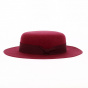 Boater Felt red wool side