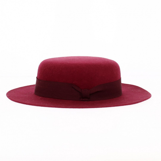 Boater Felt red wool side Boater Felt red wool side