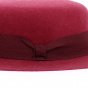 Felt wool red boater detail