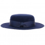 Felt wool navy side boater