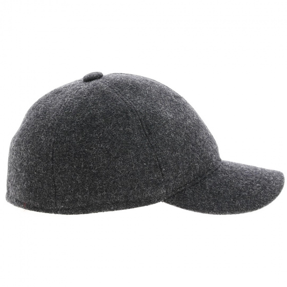 Gray heathered sports cap with ear flaps - Traclet