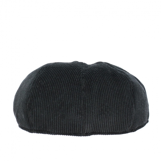 Casquette 8 côtes velours noir arrière Casquette 8 côtes velours noir arrière