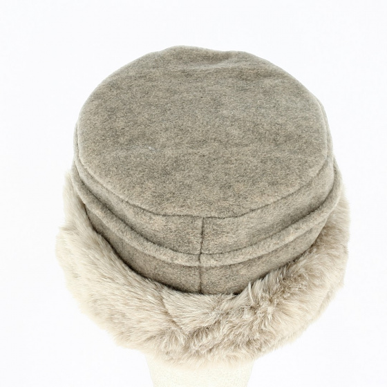 Toque Akilina Fausse Fourrure & Doublure Polaire Beige - Traclet Toque Akilina Fausse Fourrure & Doublure Polaire Beige - Traclet