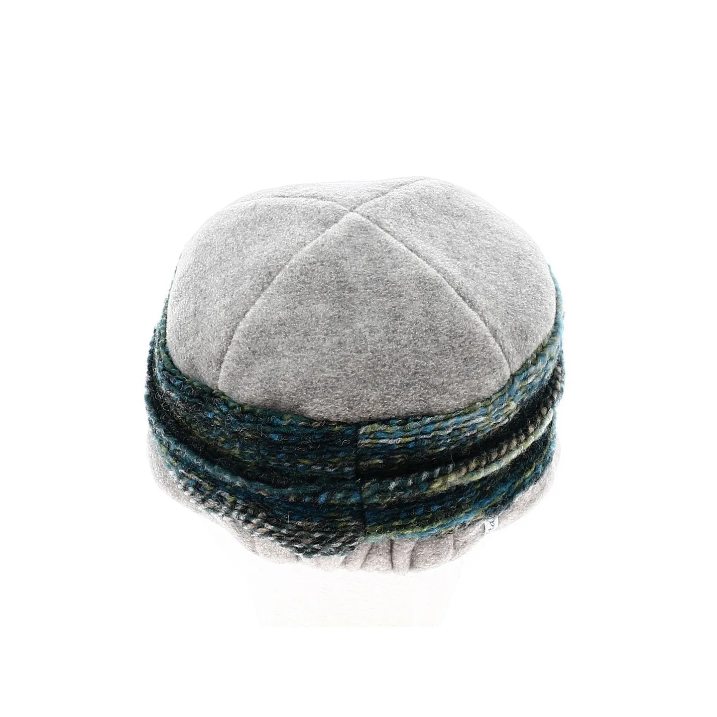 Ebony Newsboy Cap Grey & Green Wool - Traclet Reference: 16801 | Traclet Hat Shop
