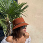Cloche Hat Felt Wool Brick - Fléchet