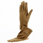 Fancy tactile gloves with camel buttons and heart detail- Traclet