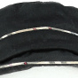 Madeleine Black Cloche Hat with Tartan Print Detail - Traclet