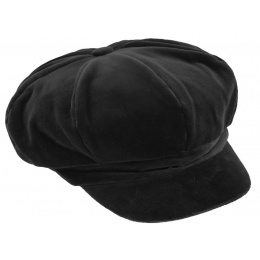 Cap Gavroche Anna Velvet Black - Traclet