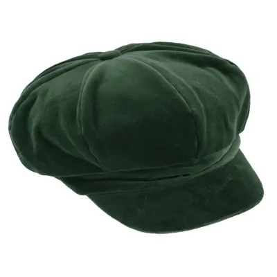 Cap Gavroche Anna Velvet Olive - Traclet