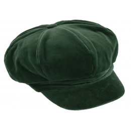 Cap Gavroche Anna Velvet Olive - Traclet