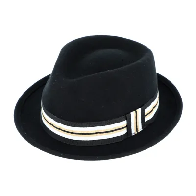 Trilby Wool Felt Hat Black - Traclet