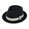 Chapeau Trilby Feutre Laine Noir - Traclet