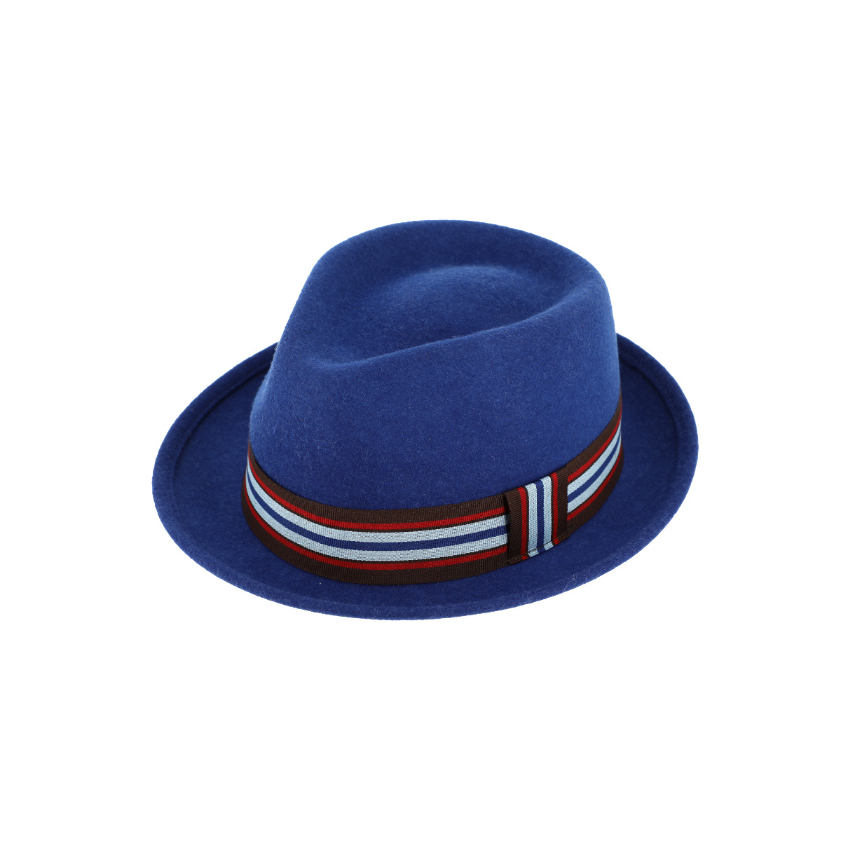 Hat Trilby Felt Bari Wool Royal Blue Traclet Reference 16839 Chapellerie Traclet