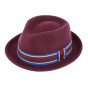 Trilby Bari Hat Felt Wool Bordeaux - Traclet