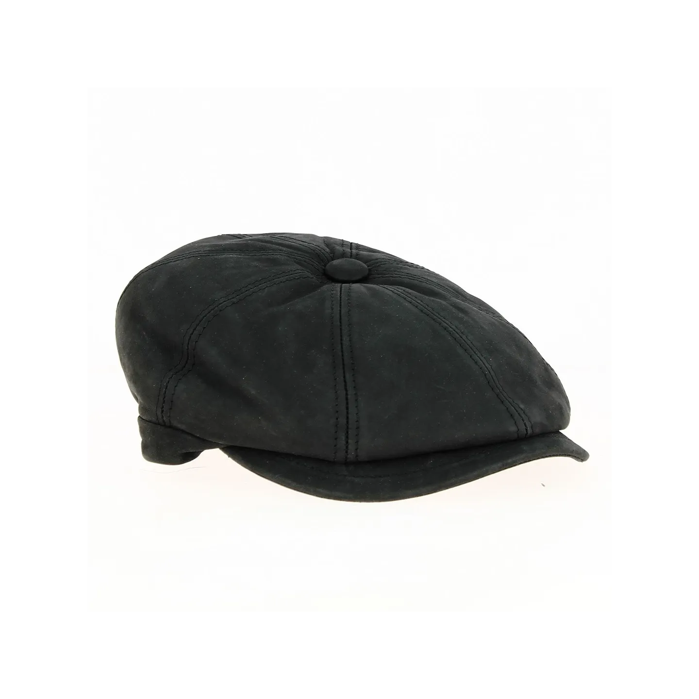 Casquette Cuir Wayne Noir