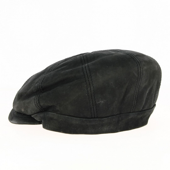 Wayne Black Leather Cap Wayne Black Leather Cap