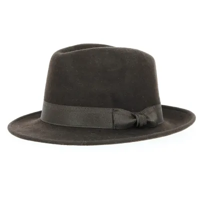 Chapeau feutre Laine Marron Godfather - Traclet