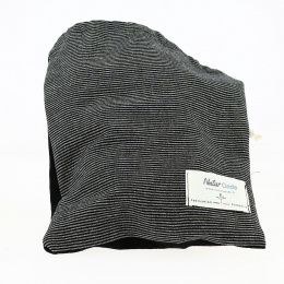 Black and grey striped anti-wave beanie - Natur'Onde
