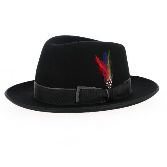 Chapeau Fedora Woolfelt laine noir - Stetson