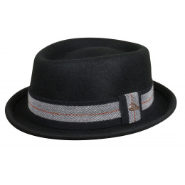 Black Felt Pork Pie Gangi Hat - Göttmann