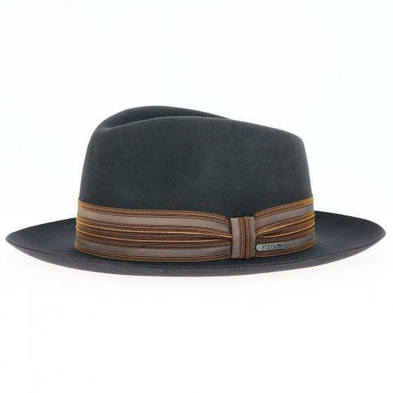 Fedora Alpha Felt Hat Dark Grey Hair - Stetson