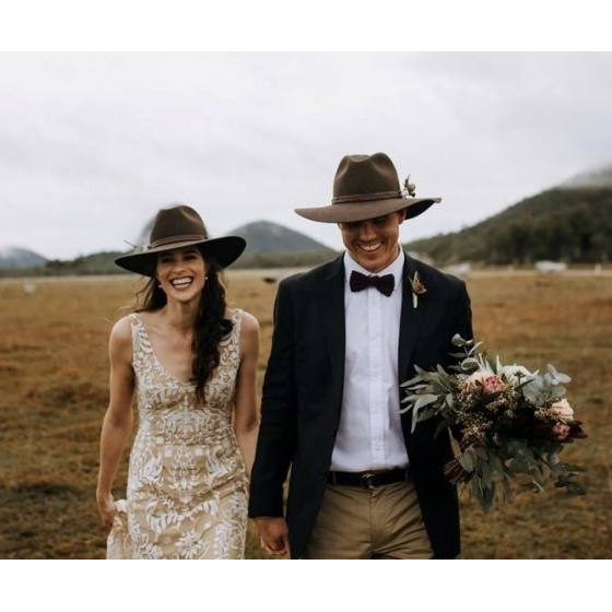Chapeau Riverina Feutre Poil Loden - Akubra Chapeau Riverina Feutre Poil Loden - Akubra