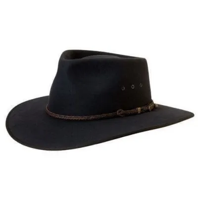 Black Fur Felt Cattleman Hat - Akubra | Reference: 16897 | Traclet Hat Shop