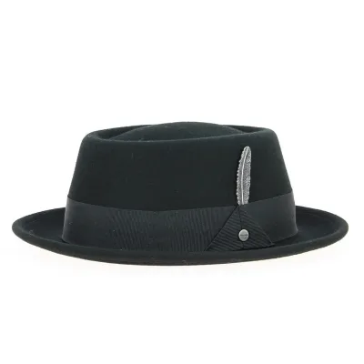 Chapeau PorkPie Laine Noir - Stetson
