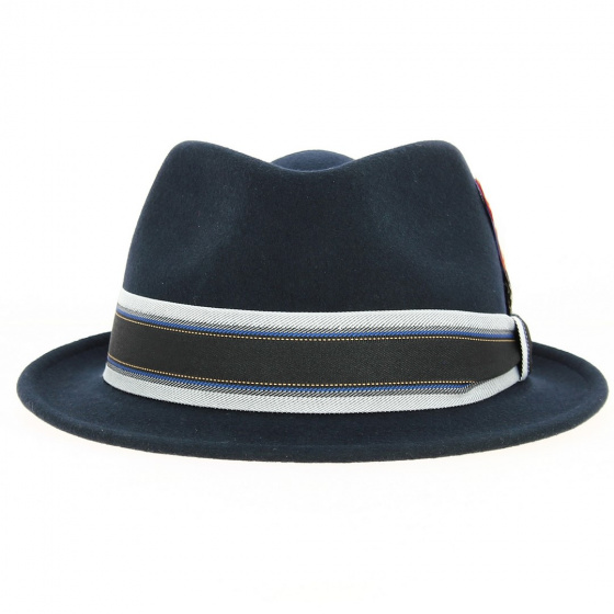 Chapeau Trilby Feutre Laine Bleu Marine - Stetson