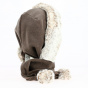 Norell Fleece Hoodie Faux Fur Taupe Marmot- Traclet