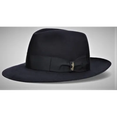 Chapeau Fedora Alessandria Feutre poil Noir - Borsalino
