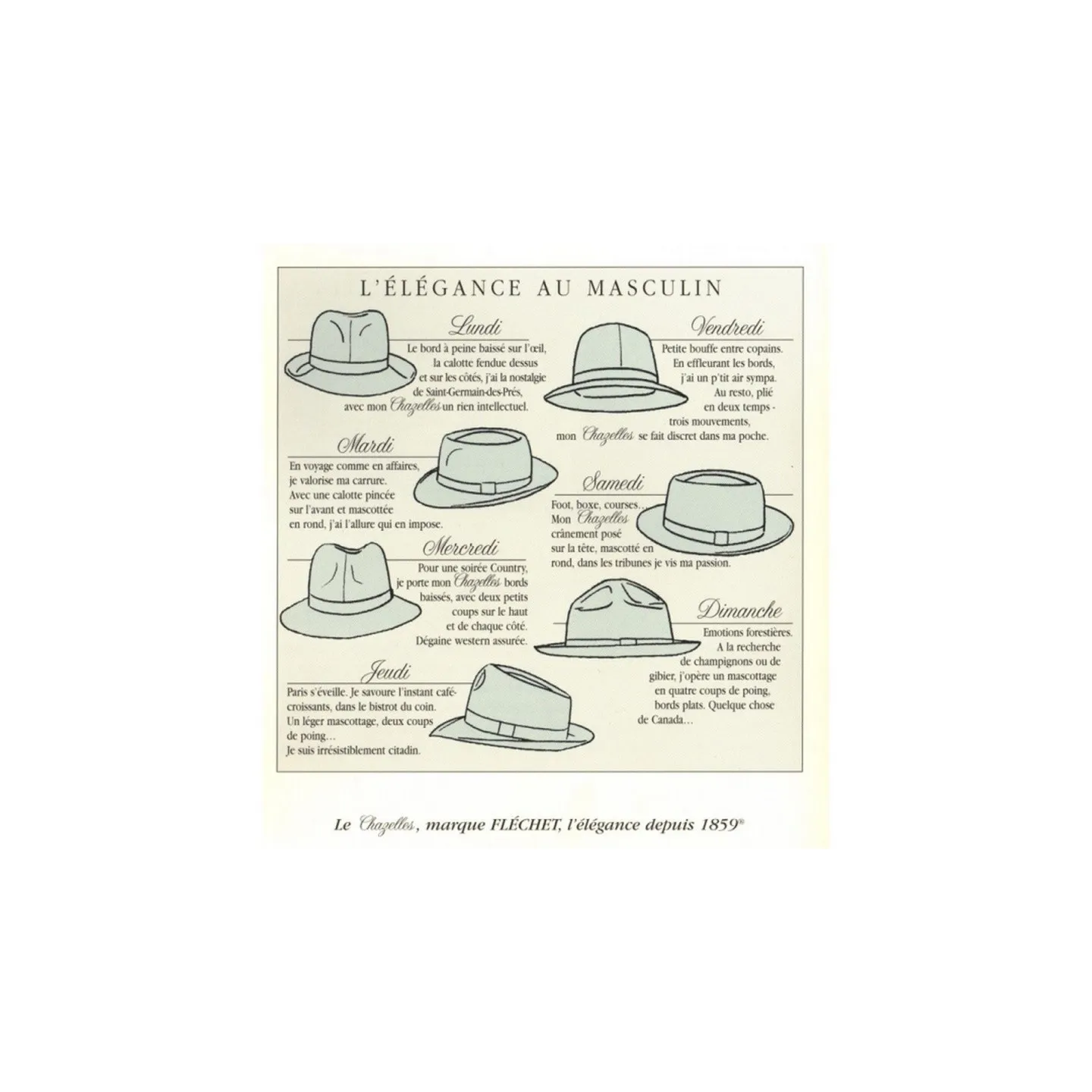 Chapeau Fédora Le Chazelles Feutre Poil vert - Fléchet Reference : 16906 | Chapellerie Traclet
