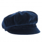 Navy velvet cap - Fléchet