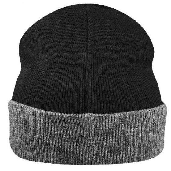 Kango Pull-On Black & Gray Beanie