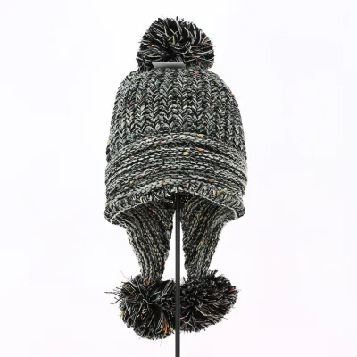 Black Peruvian Acrylic Beanie - Traclet
