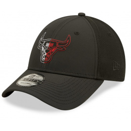 9FORTY Chicago Bulls Black Strapback Cap - New Era