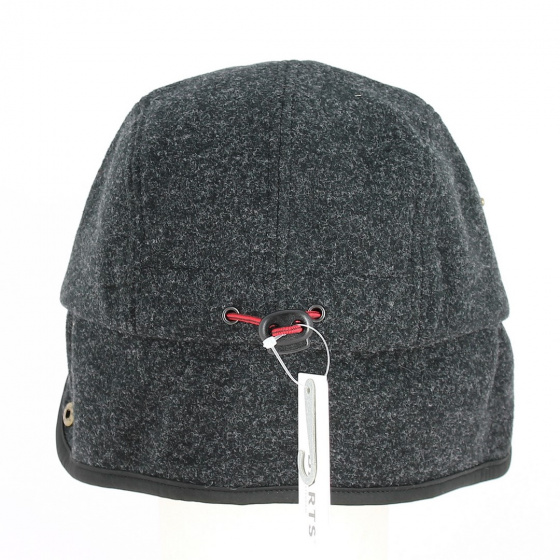 Casquette Deltana 5 panel Cache-Oreilles Noir arrière - Barts Casquette Deltana 5 panel Cache-Oreilles Noir arrière - Barts