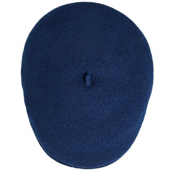 Casquette Béret Laine Pau Marine - Laulhère