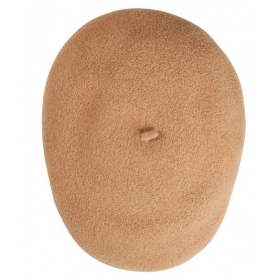Pau Camel Wool Cap Beret - Laulhère