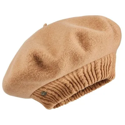 Béret Parisienne Lys Laine Camel - Laulhère
