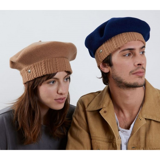 Béret Parisienne Lys Laine Camel - Laulhère Béret Parisienne Lys Laine Camel - Laulhère