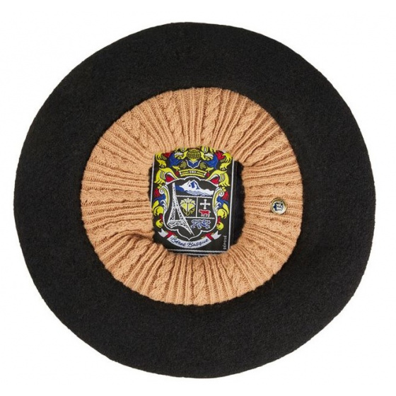 Parisian Beret Lys Wool Black - Laulhère