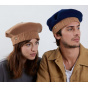 Navy Blue Wool Parisian Beret Lys - Laulhère