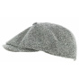Arnold Black & Gray Herringbone Wool Cap - Traclet