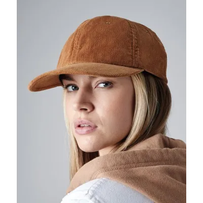 Casquette Baseball en Velours camel - Beechfield - Chapellerie Traclet - Référence : 16953