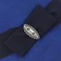 Cloche Hat Maithe Felt Wool Royal Blue bow detail - Traclet